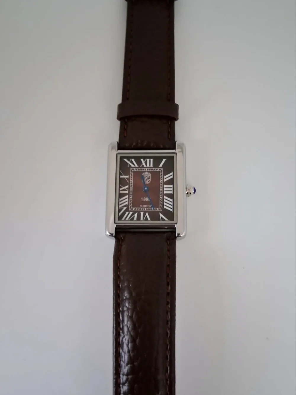 NEW Pierre Lucerne Root Beer 1888 Swiss Inspired Men's Tank Watch